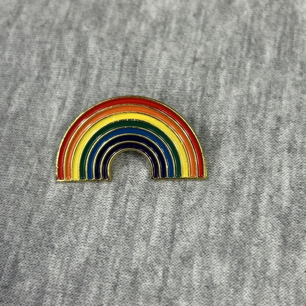 18 Classic Rainbow With Traditional Colors Enamel Novelty Lapel Pins